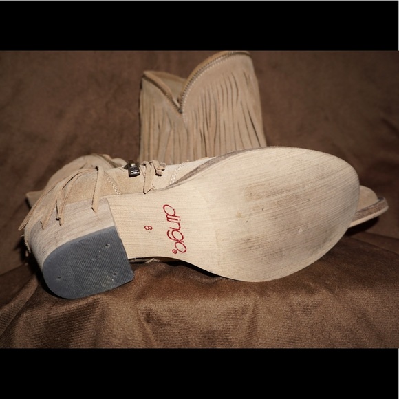 Fringe Tan Booties - Picture 4 of 4